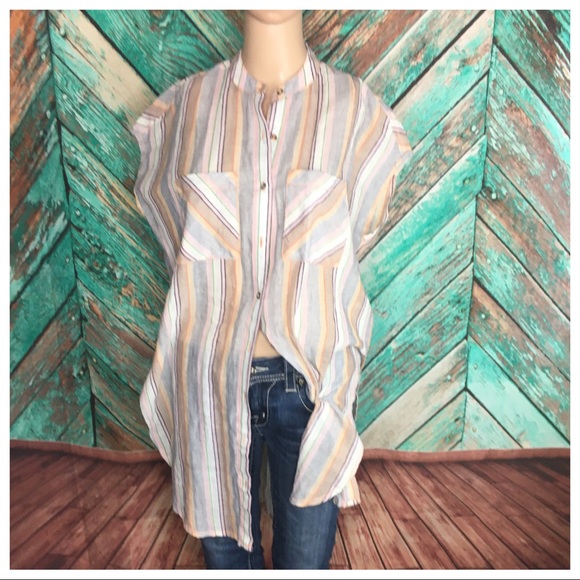 Anthropologie Holding Horses Striped Meridia Tunic - Picture 2 of 6